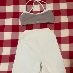 CSB two tone Gia bra and vanilla v shorts